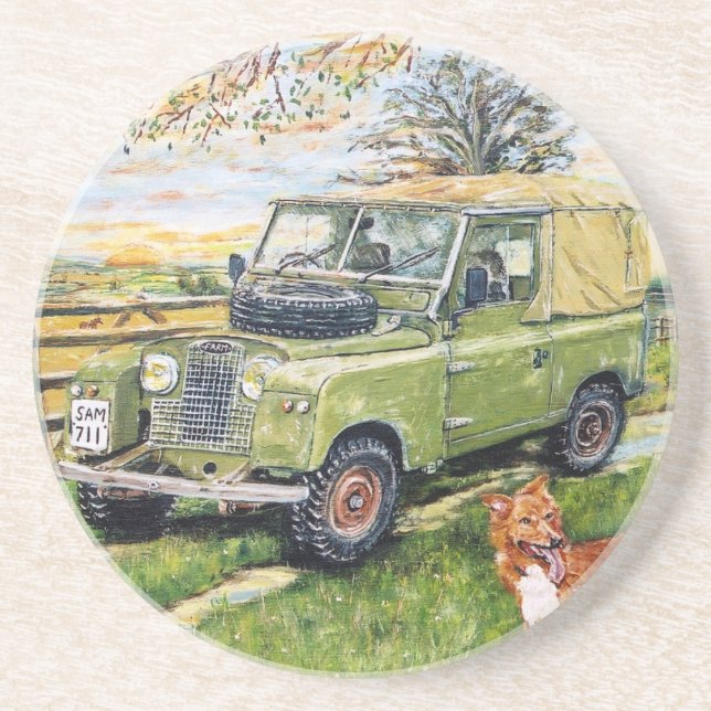 En Grès Conception chaude de "FERME" de dessous de verre (Devant)