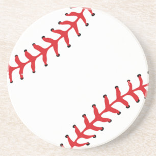 En Grès Conception de base-ball II Dessous de verre rond