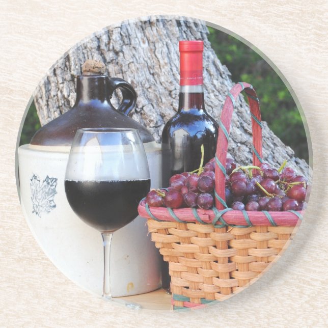 En Grès Des dessous de verre de vin (Devant)