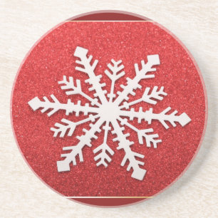 En Grès Dessous de verre à neige