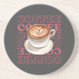 En Grès dessous de verre à thème café