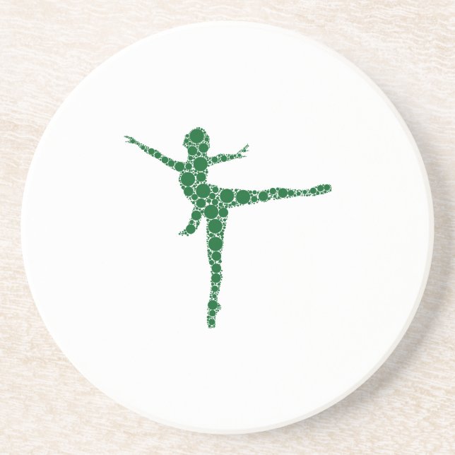 En Grès dessous de verre allet Dancer Cercles (Devant)