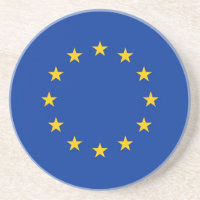 Dessous de verre avec drapeau de l'Union européenn
