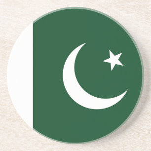 En Grès Dessous de verre avec drapeau du Pakistan