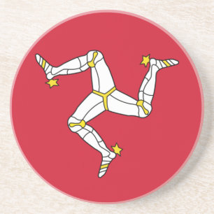 En Grès Dessous de verre avec Isle of Man Flag, Royaume-Un