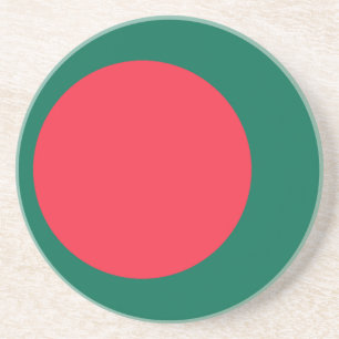 En Grès Dessous de verre avec le drapeau du Bangladesh