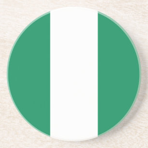 En Grès Dessous de verre avec le drapeau du Nigeria
