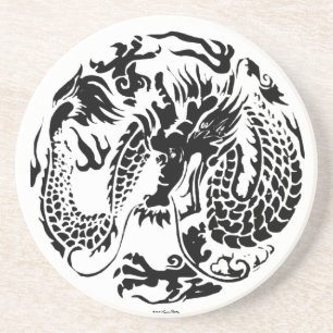 En Grès Dessous de verre Black Dragon