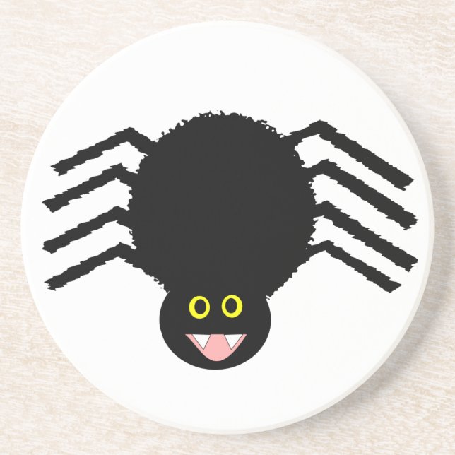 En Grès Dessous de verre Black Spider (Devant)