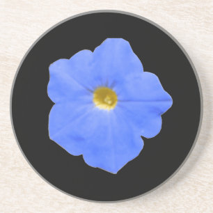 En Grès Dessous de verre bleu et jaune Petunia