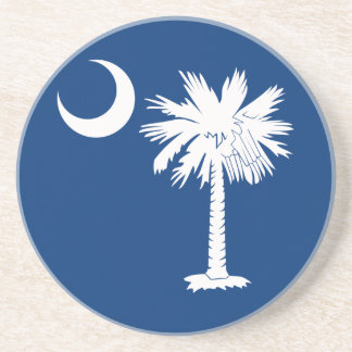 En Grès Dessous de verre bleus blancs de lune de Palmetto