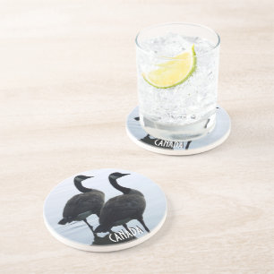 En Grès Dessous de verre canadien de l'oie Dessous de verr