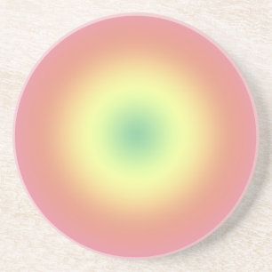 En Grès Dessous de verre - Cercles arc-en-ciel
