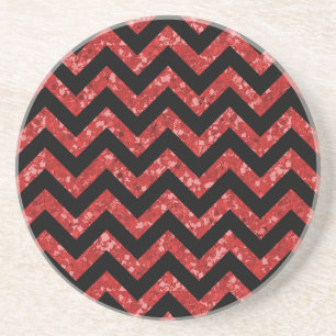 En Grès Dessous de verre Chevron Parties scintillant Look