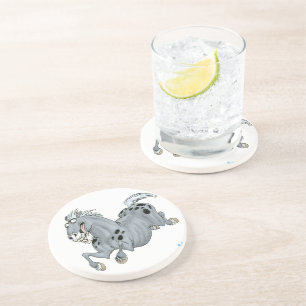 En Grès Dessous de verre Crazy Cartoon