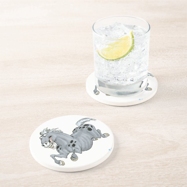 En Grès Dessous de verre Crazy Cartoon (Côté)