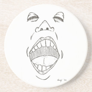 En Grès dessous de verre "crier"