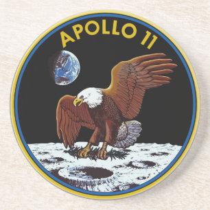 En Grès Dessous de verre d'alunissage d'Apollo 11