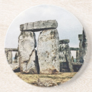 En Grès Dessous de verre d'art de l'aquarelle de Stoneheng