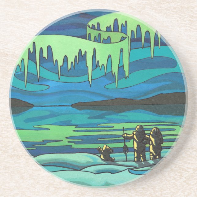 En Grès Dessous de verre d'art des Premières nations Desso (Devant)