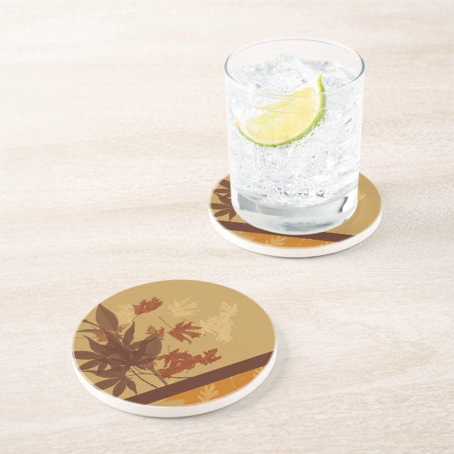 En Grès Dessous de verre d'automne (Côté)