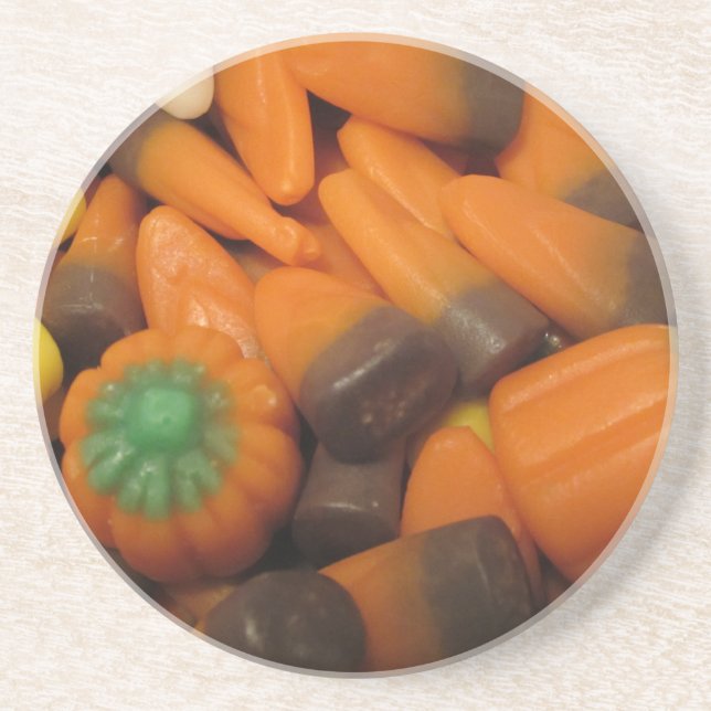 En Grès Dessous de verre d'automne Candy Corn (Devant)