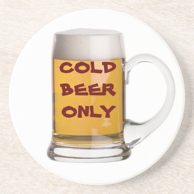EN GRÈS DESSOUS DE VERRE DE BIÈRE FROIDE SEULEMENT (Devant)