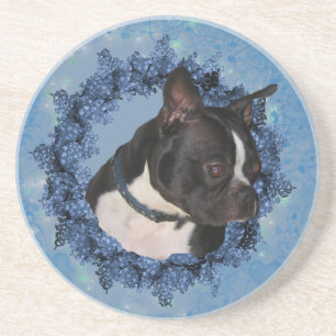 En Grès Dessous de verre de boisson de Boston Terrier Dog