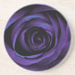 En Grès Dessous de verre de boisson Rose violet HAMbWG