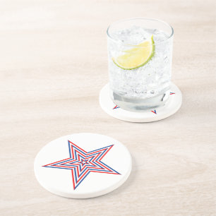 En Grès Dessous de verre de boisson Star Patriotique