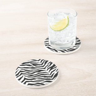 En Grès Dessous de verre de boisson Zebra Print
