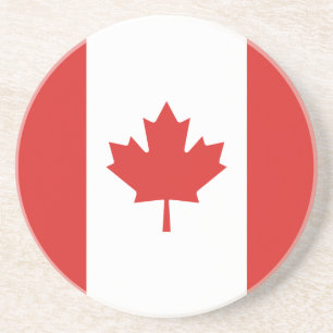 En Grès Dessous de verre de boissons de drapeau du Canada