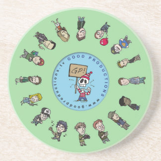 En Grès Dessous de verre de boissons de généraliste - vert