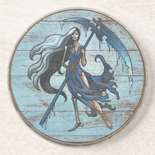 En Grès Dessous de verre de bouclier de Viking - Hel