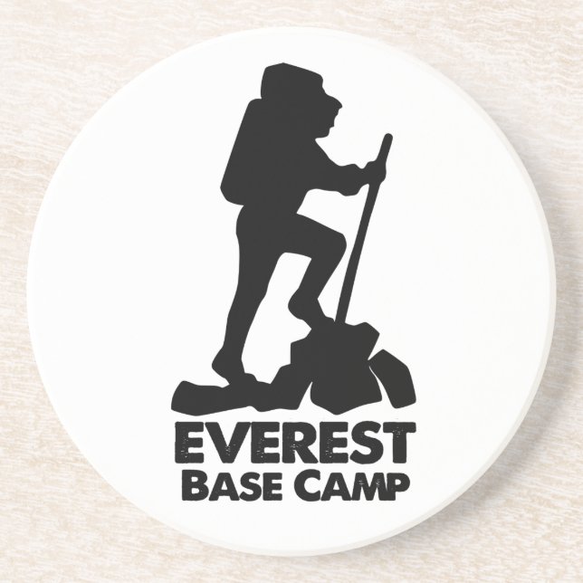 En Grès Dessous de verre de camp de l'Everest (Devant)