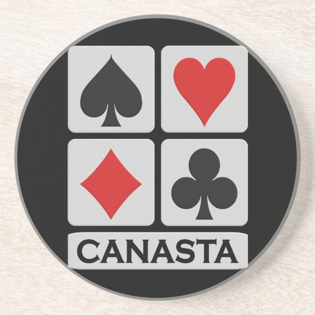 En Grès Dessous de verre de canasta (Devant)