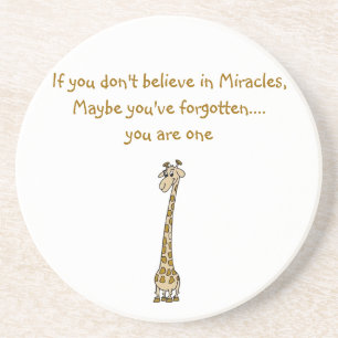 En Grès Dessous de verre de citation de miracle