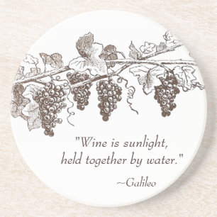 En Grès Dessous de verre de citation de vin