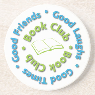 En Grès dessous de verre de club de lecture