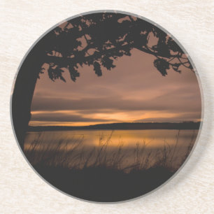 En Grès Dessous de verre de coucher du soleil