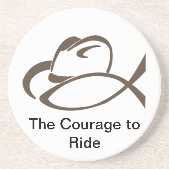 En Grès Dessous de verre de cowboy (Devant)