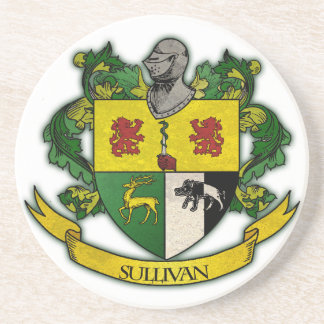 En Grès Dessous de verre de crête de famille de Sullivan