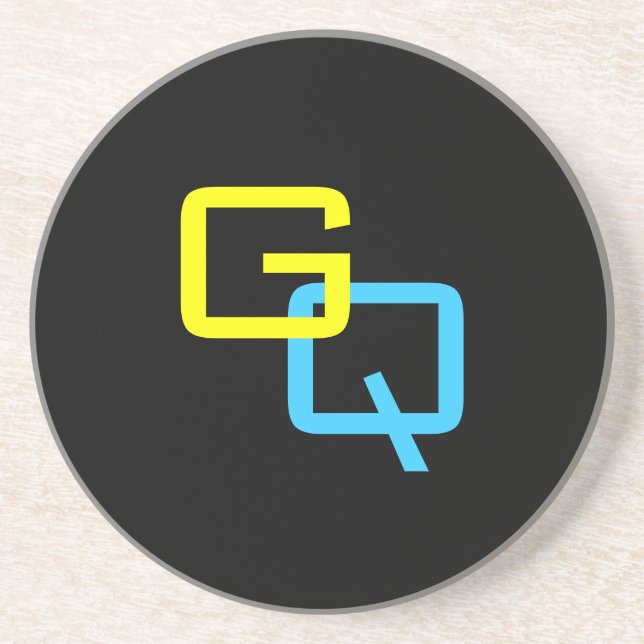 En Grès Dessous de verre de ~ de monogramme de (Devant)