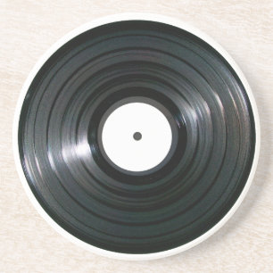 En Grès Dessous de verre de disque vinyle