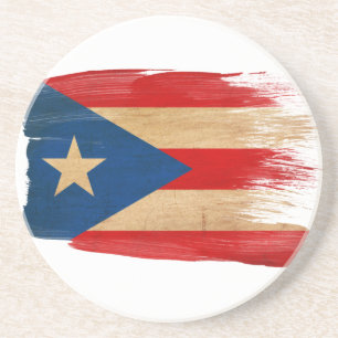 En Grès Dessous de verre de drapeau de Porto Rico
