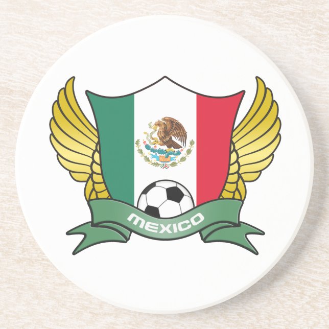 En Grès Dessous de verre de football mexicain (Devant)