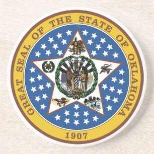 En Grès Dessous de verre de joint d'état de l'Oklahoma