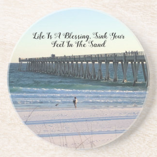 En Grès Dessous de verre de la souris Seafoam