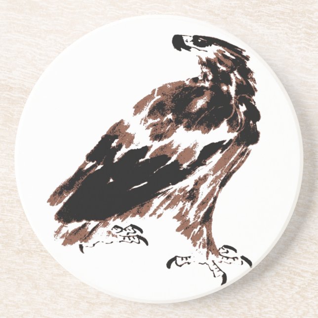 En Grès Dessous de verre de l'aigle fier (Devant)