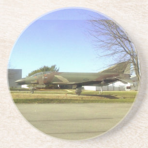 En Grès Dessous de verre de l'avion de combat (F4-Phantom)